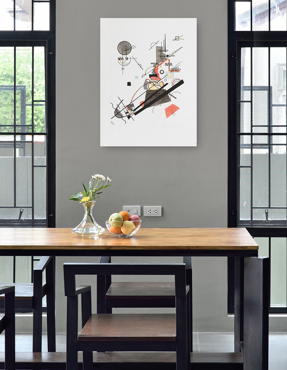 Foto 4 | Cuadro Decorativo - Fröhlicher Aufstieg (1923)- Wassily Kandinsky - Abstracto - 107x143 - Impresión En Lienzo - Fin