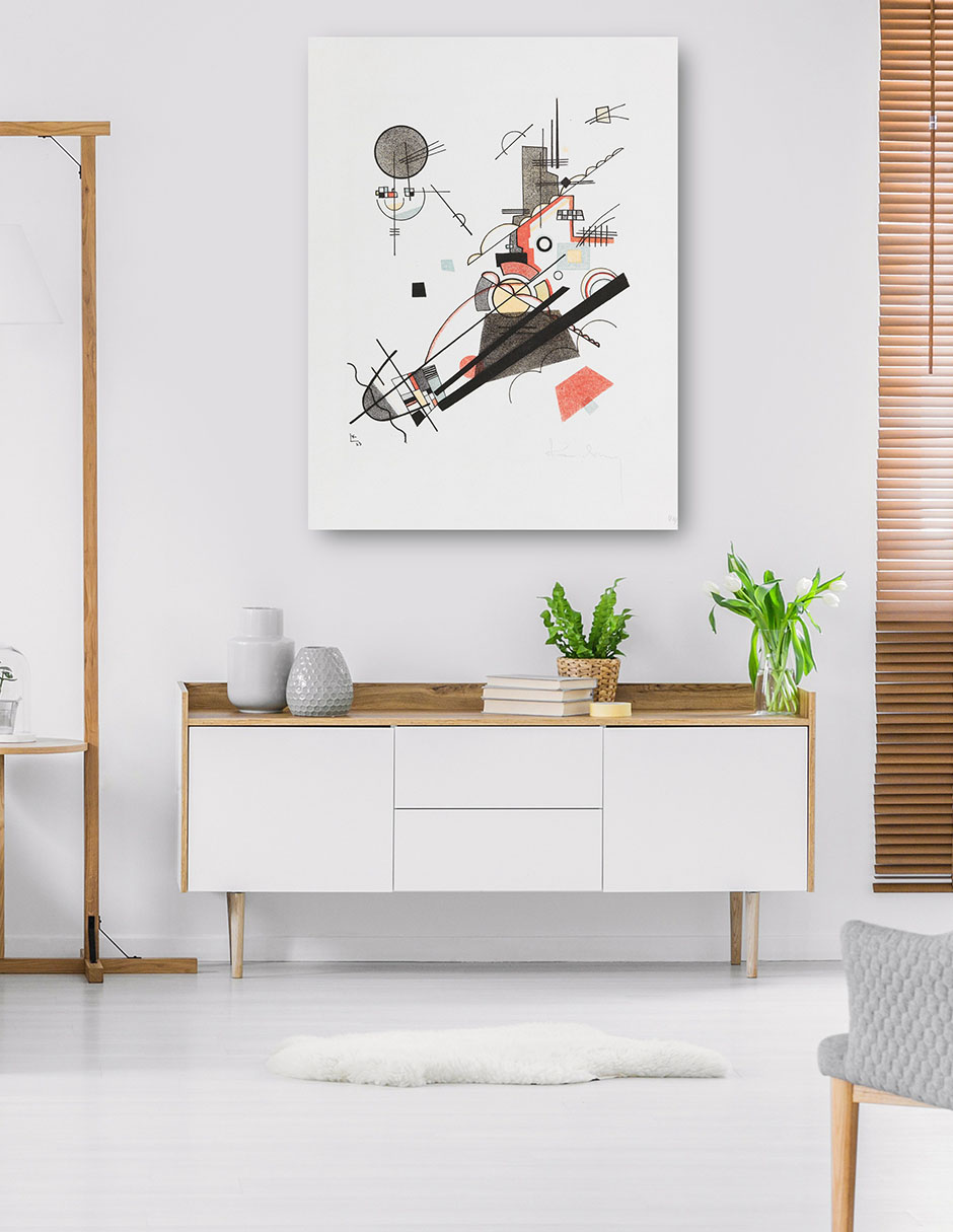 Foto 5 | Cuadro Decorativo - Fröhlicher Aufstieg (1923)- Wassily Kandinsky - Abstracto - 107x143 - Impresión En Lienzo - Fin