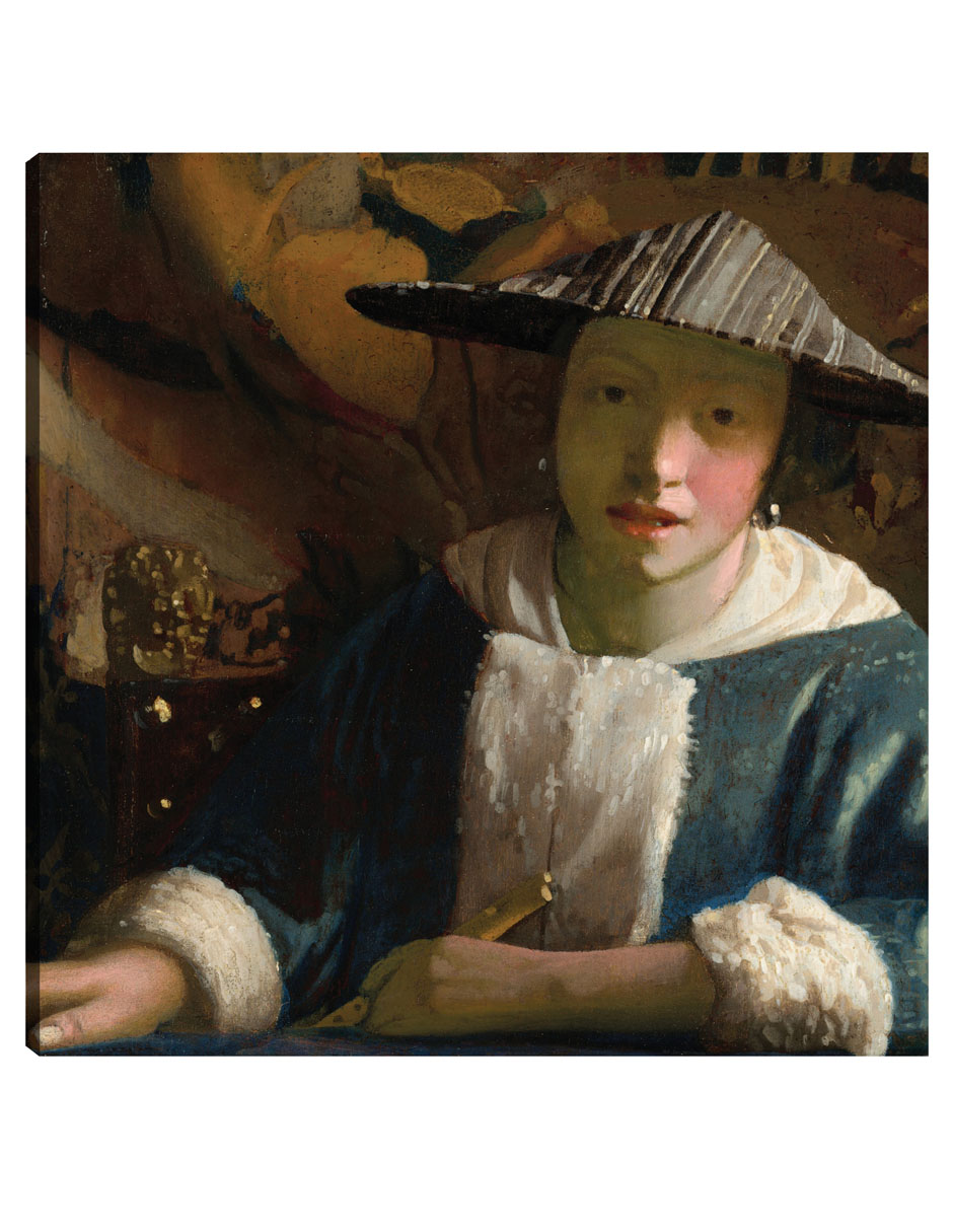 Foto 2 pulgar | Cuadro Decorativo - Chica Con Flauta- Johannes Vermeer - Fotografía - 51x51 - Impresión En Lienzo - Fine Art Tj