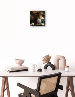 Foto 2 | Cuadro Decorativo - Chica Con Flauta- Johannes Vermeer - Fotografía - 51x51 - Impresión En Lienzo - Fine Art Tj