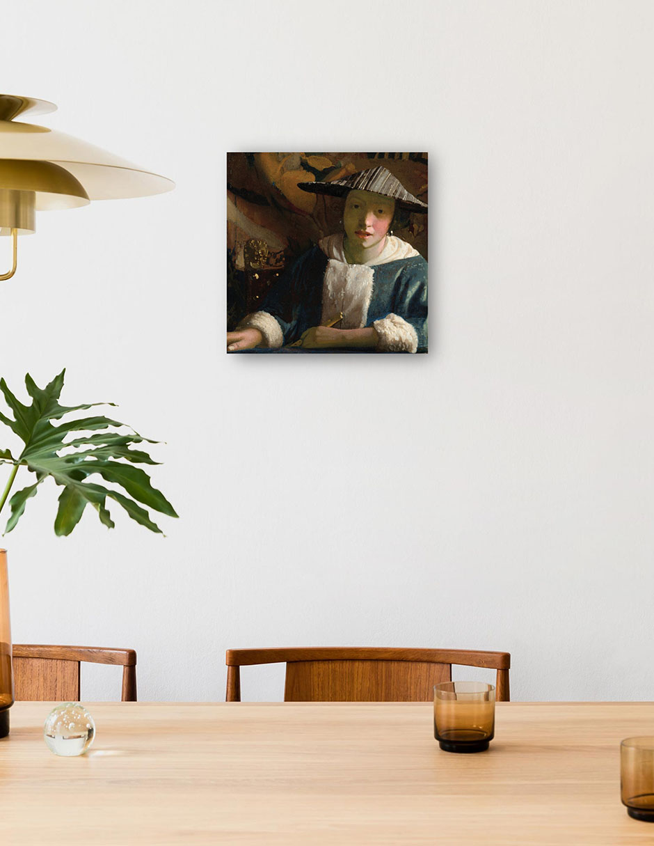 Foto 5 pulgar | Cuadro Decorativo - Chica Con Flauta- Johannes Vermeer - Fotografía - 51x51 - Impresión En Lienzo - Fine Art Tj