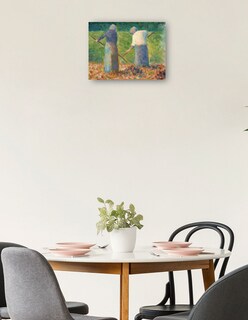 Foto 2 | Cuadro Decorativo - Henificadores En Montfermeil- Georges Seurat - Religión - 77x102 - Impresión En Lienzo - Fine Art
