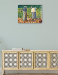 Foto 4 | Cuadro Decorativo - Henificadores En Montfermeil- Georges Seurat - Religión - 77x102 - Impresión En Lienzo - Fine Art