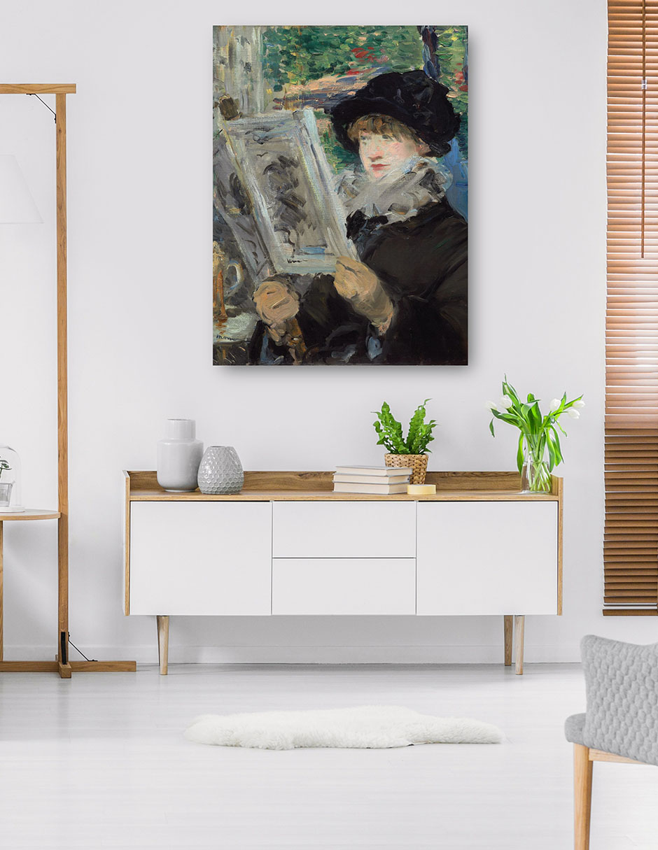 Foto 5 | Cuadro Decorativo - Mujer Leyendo (1880)- Edouard Manet - Fotografía - 46x61 - Impresión En Lienzo - Fine Art Tj