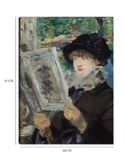 Foto 6 | Cuadro Decorativo - Mujer Leyendo (1880)- Edouard Manet - Fotografía - 46x61 - Impresión En Lienzo - Fine Art Tj