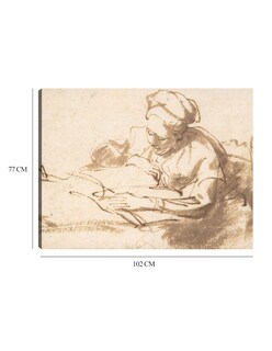 Foto 6 | Cuadro Decorativo - Mujer Leyendo (1606–69)- Rembrandt Van Rijn - Fotografía - 77x102 - Impresión En Lienzo - Fine
