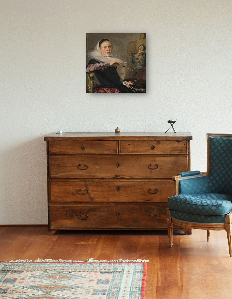 Foto 4 pulgar | Cuadro Decorativo - Autorretrato C. 1630- Judith Leyster - Fotografía - 51x51 - Impresión En Lienzo - Fine Art Tj