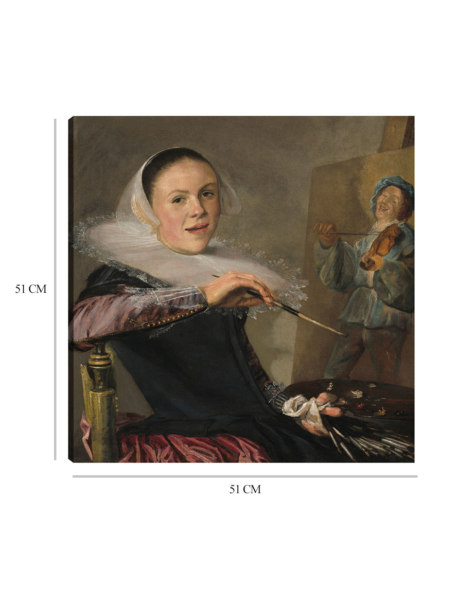 Foto 7 pulgar | Cuadro Decorativo - Autorretrato C. 1630- Judith Leyster - Fotografía - 51x51 - Impresión En Lienzo - Fine Art Tj
