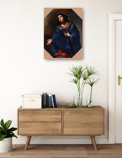 Foto 3 | Cuadro Decorativo - Virgen En La Gloria (1665-1675)- Carlo Dolci - Religión - 28x36 - Impresión En Lienzo - Fine Art Tj