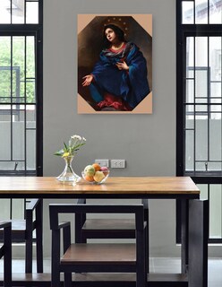 Foto 4 | Cuadro Decorativo - Virgen En La Gloria (1665-1675)- Carlo Dolci - Religión - 28x36 - Impresión En Lienzo - Fine Art Tj
