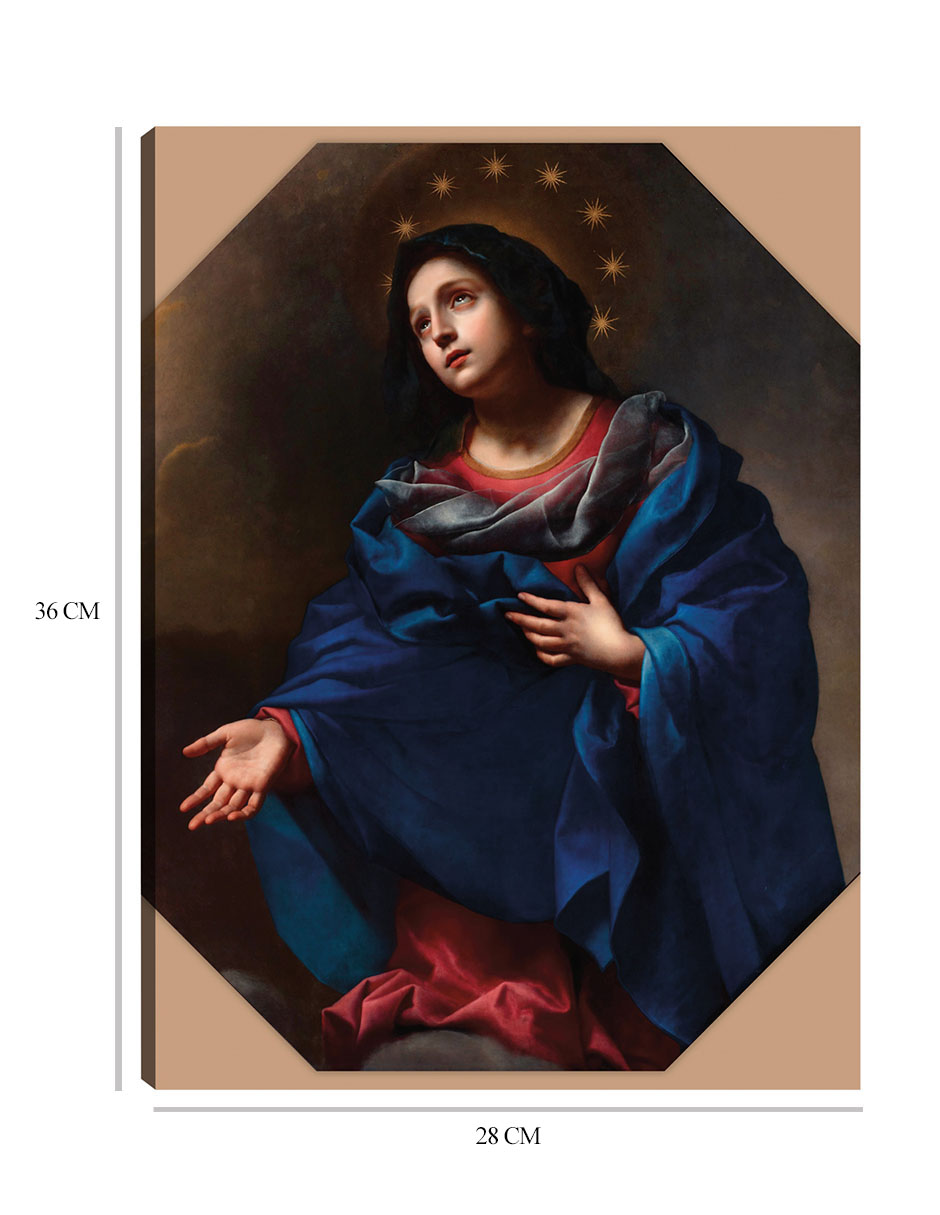Foto 7 pulgar | Cuadro Decorativo - Virgen En La Gloria (1665-1675)- Carlo Dolci - Religión - 28x36 - Impresión En Lienzo - Fine Art Tj