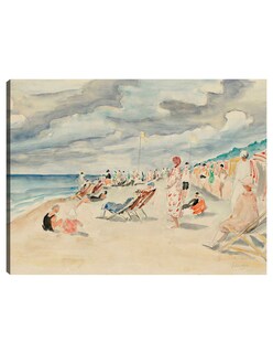 Foto 1 | Cuadro Decorativo - La Playa De Deauville (1928)- Henri Lebasque - Costa - 69x92 - Impresión En Lienzo - Fine Art Tj