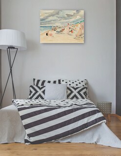 Foto 3 | Cuadro Decorativo - La Playa De Deauville (1928)- Henri Lebasque - Costa - 69x92 - Impresión En Lienzo - Fine Art Tj