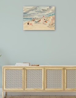 Foto 4 | Cuadro Decorativo - La Playa De Deauville (1928)- Henri Lebasque - Costa - 69x92 - Impresión En Lienzo - Fine Art Tj