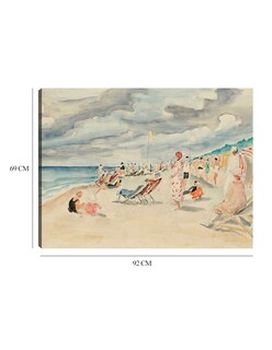 Foto 6 | Cuadro Decorativo - La Playa De Deauville (1928)- Henri Lebasque - Costa - 69x92 - Impresión En Lienzo - Fine Art Tj