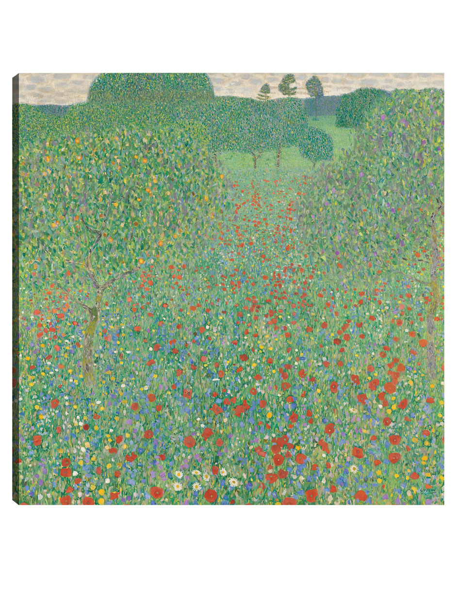 Foto 2 pulgar | Cuadro Decorativo - Prado De Amapolas En Flor (1907)- Gustav Klimt - Floral - 72x72 - Impresión En Lienzo - Fine Art Tj