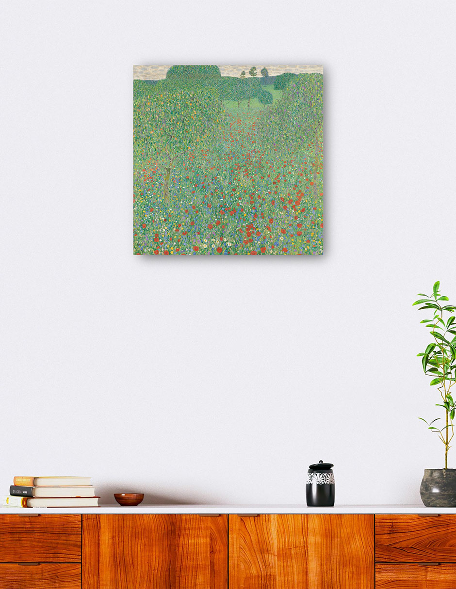 Foto 5 | Cuadro Decorativo - Prado De Amapolas En Flor (1907)- Gustav Klimt - Floral - 72x72 - Impresión En Lienzo - Fine Art Tj