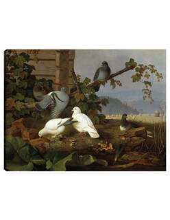 Foto 1 | Cuadro Decorativo - Palomas- Ferdinand Von Wright - Religión - 46x61 - Impresión En Lienzo - Fine Art Tj