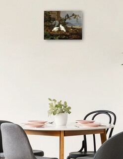 Foto 2 | Cuadro Decorativo - Palomas- Ferdinand Von Wright - Religión - 46x61 - Impresión En Lienzo - Fine Art Tj