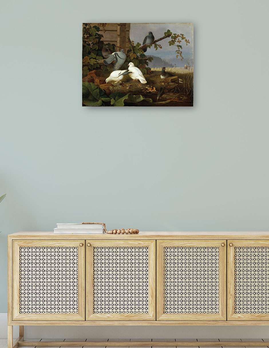 Foto 5 pulgar | Cuadro Decorativo - Palomas- Ferdinand Von Wright - Religión - 46x61 - Impresión En Lienzo - Fine Art Tj