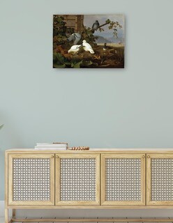 Foto 4 | Cuadro Decorativo - Palomas- Ferdinand Von Wright - Religión - 46x61 - Impresión En Lienzo - Fine Art Tj