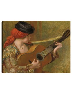 Foto 1 | Cuadro Decorativo - Joven Española Con Guitarra- Pierre-auguste Renoir - Religión - 77x102 - Impresión En Lienz
