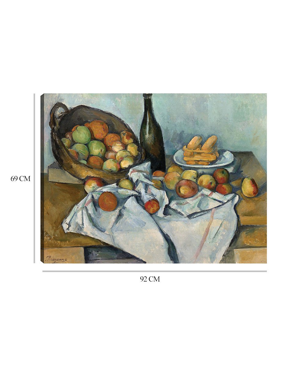 Foto 7 pulgar | Cuadro Decorativo - La Cesta De Manzanas (1893)- Paul Cézanne - Religión - 69x92 - Impresión En Lienzo - Fine Art Tj