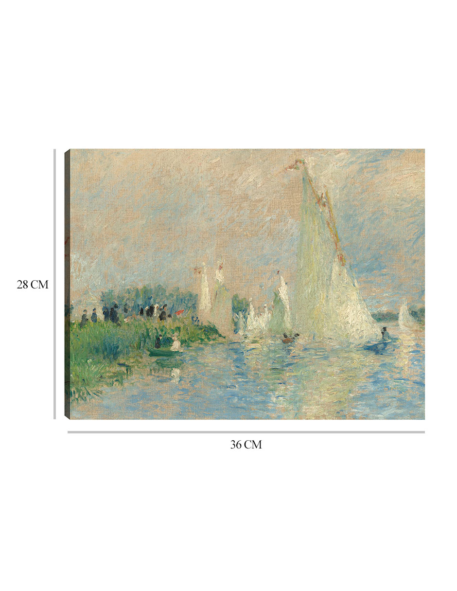 Foto 7 pulgar | Cuadro Decorativo - Regata En Argenteuil- Pierre-auguste Renoir - Religión - 28x36 - Impresión En Lienzo - Fine Art Tj