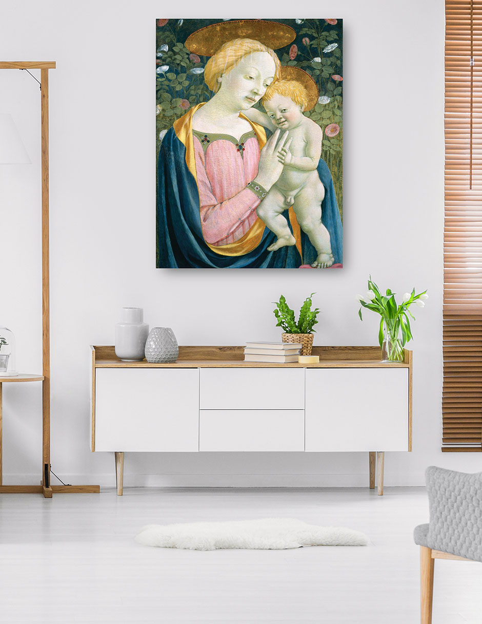 Foto 5 | Cuadro Decorativo - La Virgen Y El Niño C. 1445/1450- Domenico Veneziano - Religión - 46x61 - Impresión En Lie