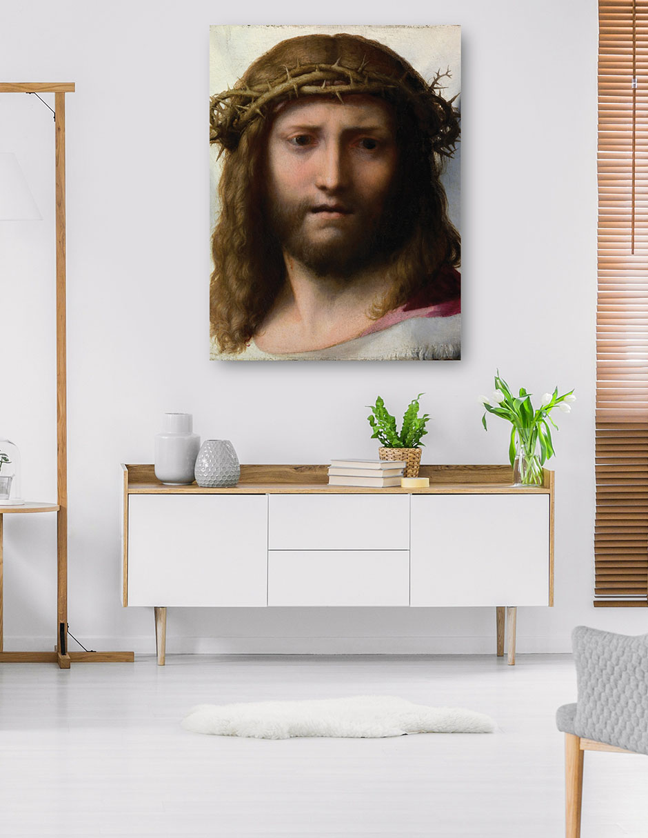 Foto 6 pulgar | Cuadro Decorativo - Cabeza De Cristo (1525-1530)- Correggio - Religión - 46x61 - Impresión En Lienzo - Fine Art Tj