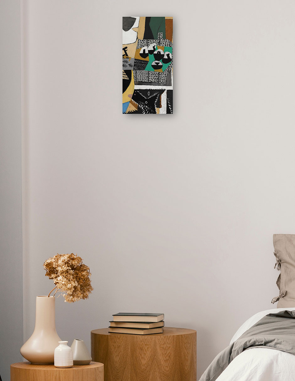 Foto 2 | Cuadro Decorativo - Perro Y Gallo (1921)- Pablo Picasso - Abstracto - 34x64 - Impresión En Lienzo - Fine Art Tj