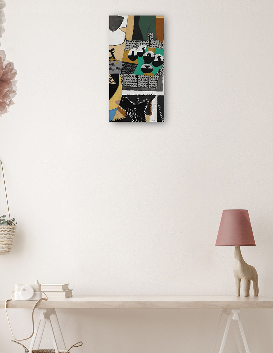 Foto 4 pulgar | Cuadro Decorativo - Perro Y Gallo (1921)- Pablo Picasso - Abstracto - 34x64 - Impresión En Lienzo - Fine Art Tj