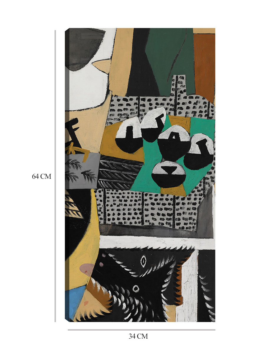 Foto 7 pulgar | Cuadro Decorativo - Perro Y Gallo (1921)- Pablo Picasso - Abstracto - 34x64 - Impresión En Lienzo - Fine Art Tj