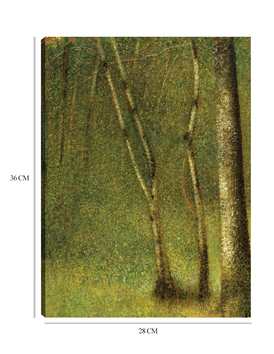 Foto 7 pulgar | Cuadro Decorativo - El Bosque De Pontaubert (1881)- Georges Seurat - Paisaje - 28x36 - Impresión En Lienzo - Fine Art T
