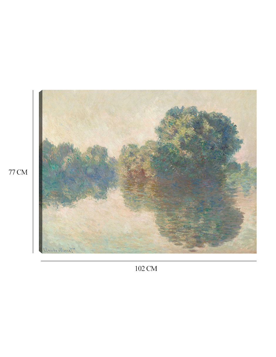 Foto 7 pulgar | Cuadro Decorativo - El Sena En Giverny- Claude Monet - Religión - 77x102 - Impresión En Lienzo - Fine Art Tj