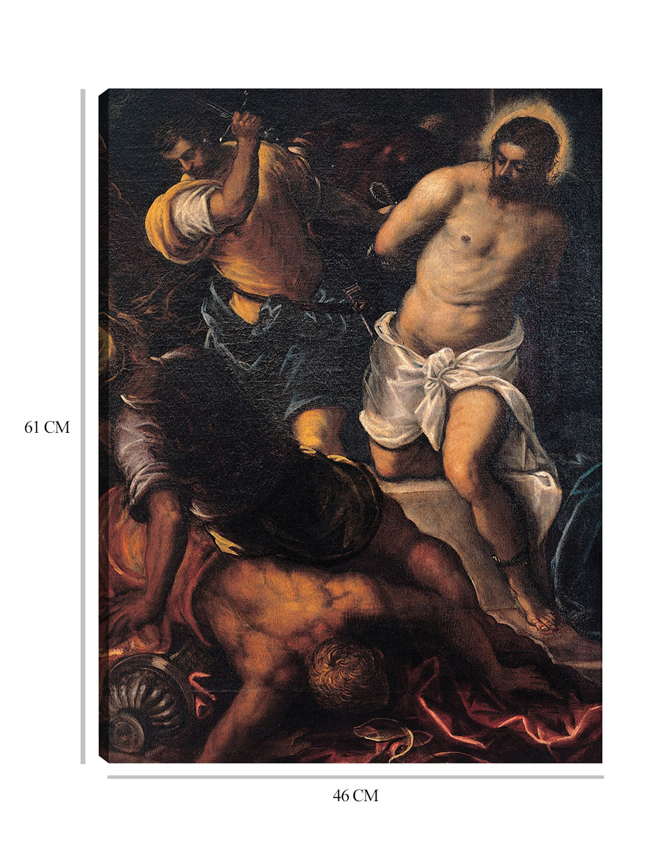 Foto 7 pulgar | Cuadro Decorativo - Coronando De Espinas (1592)- Jacopo Tintoretto - Religión - 46x61 - Impresión En Lienzo - Fine Ar
