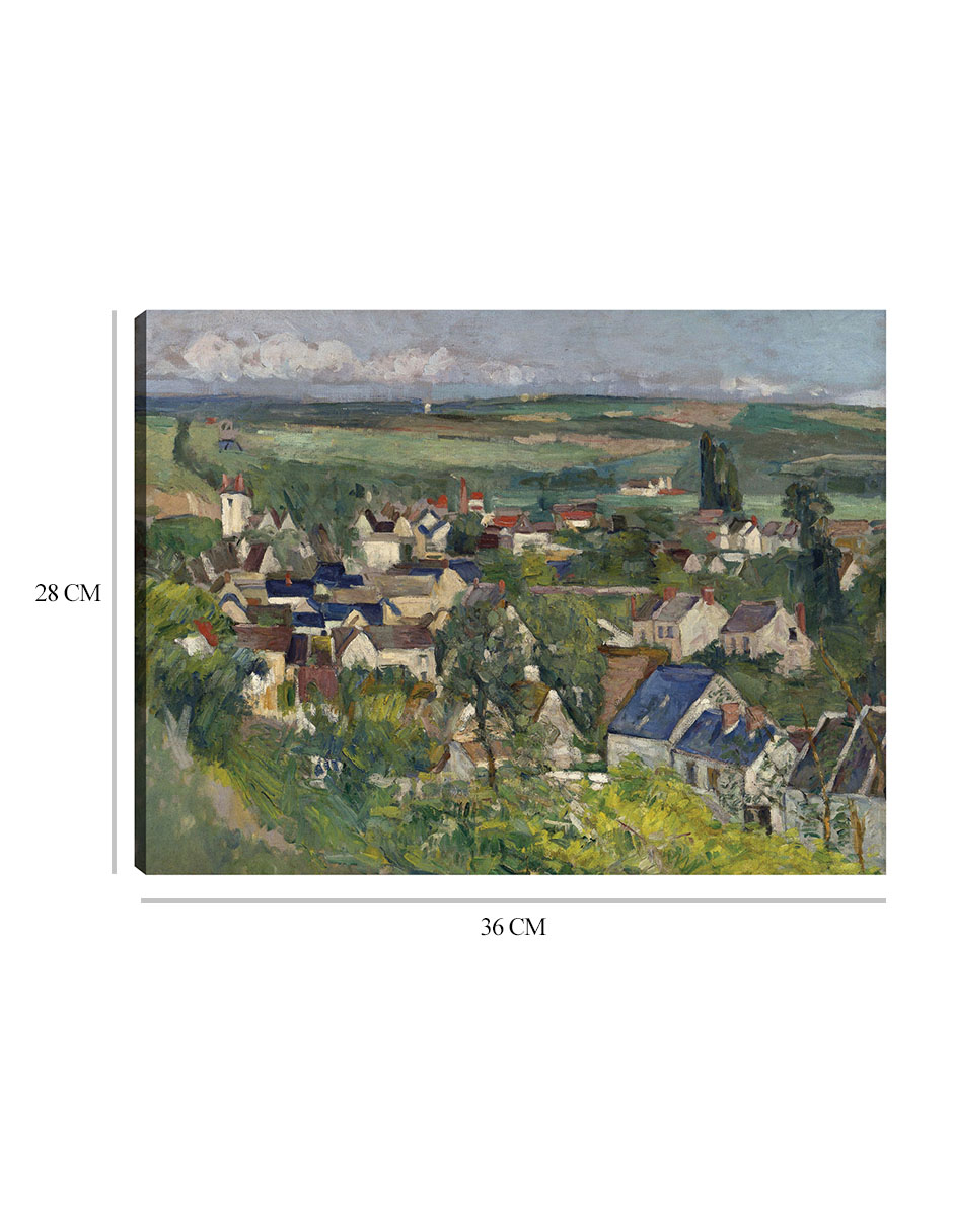 Foto 7 pulgar | Cuadro Decorativo - Auvers, Vista Panorámica (1873)- Paul Cézanne - Religión - 28x36 - Impresión En Lienzo - Fine Ar