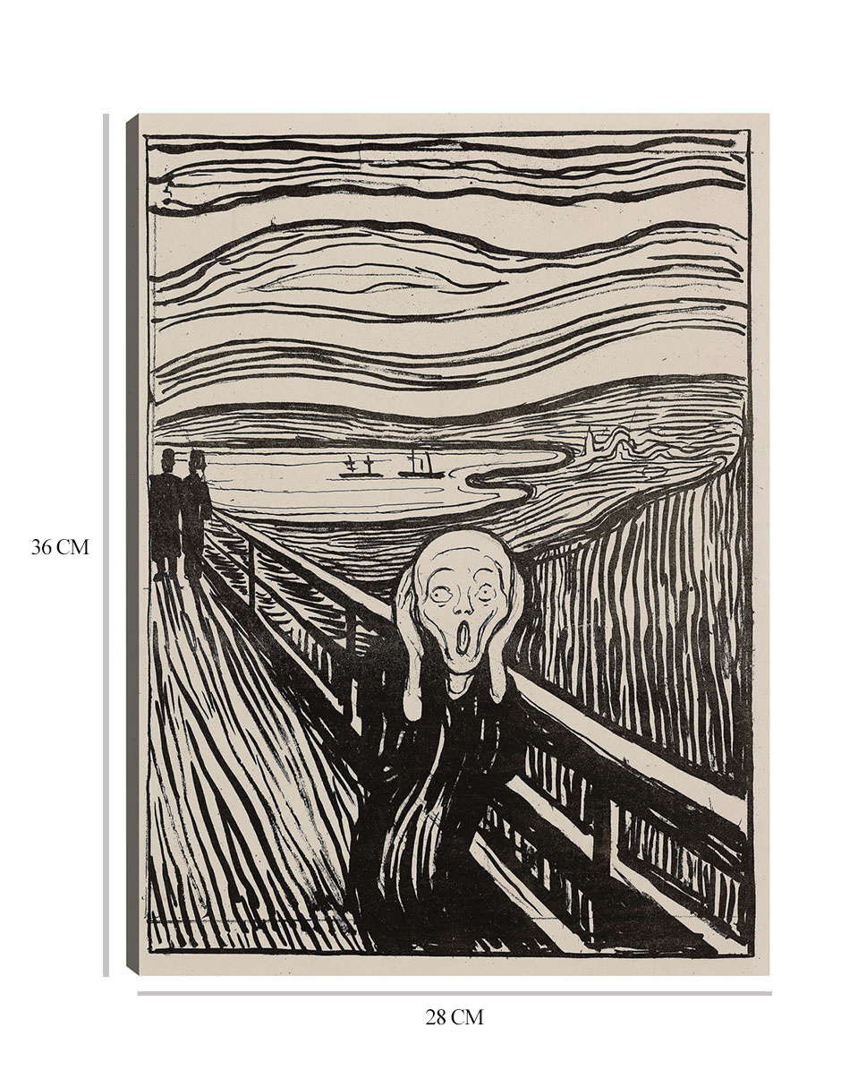 Foto 7 pulgar | Cuadro Decorativo - El Grito (1895) Ii- Edvard Munch - Abstracto - 28x36 - Impresión En Lienzo - Fine Art Tj