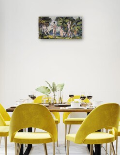 Foto 3 | Cuadro Decorativo - Bañistas (1890)- Paul Cézanne - Fotografía - 46x89 - Impresión En Lienzo - Fine Art Tj