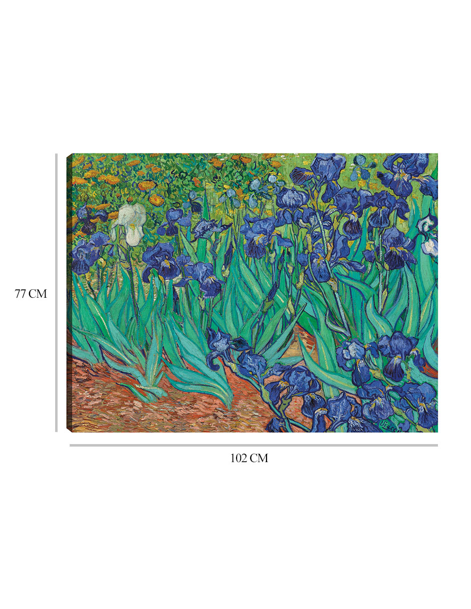 Foto 7 pulgar | Cuadro Decorativo - Iris (1889)- Vincent Van Gogh - Floral - 77x102 - Impresión En Lienzo - Fine Art Tj