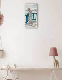 Foto 3 | Cuadro Decorativo - Mujer En El Balcón- Henri Lebasque - Fotografía - 46x89 - Impresión En Lienzo - Fine Art Tj