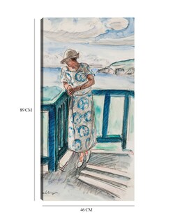 Foto 6 | Cuadro Decorativo - Mujer En El Balcón- Henri Lebasque - Fotografía - 46x89 - Impresión En Lienzo - Fine Art Tj