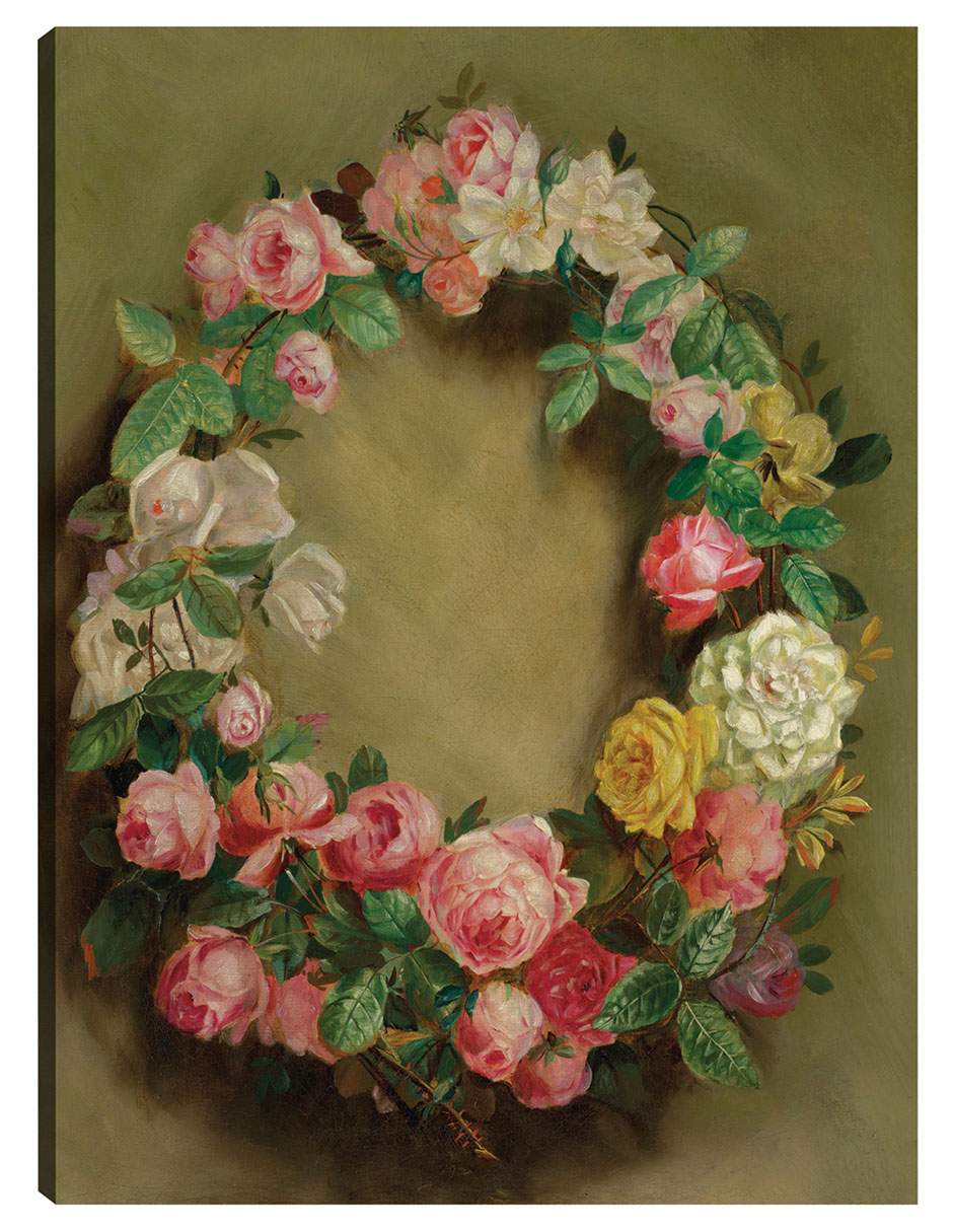 Foto 2 pulgar | Cuadro Decorativo - Couronne De Roses (hacia 1858)- Pierre-auguste Renoir  - Floral - 69x92 - Impresión En Lien