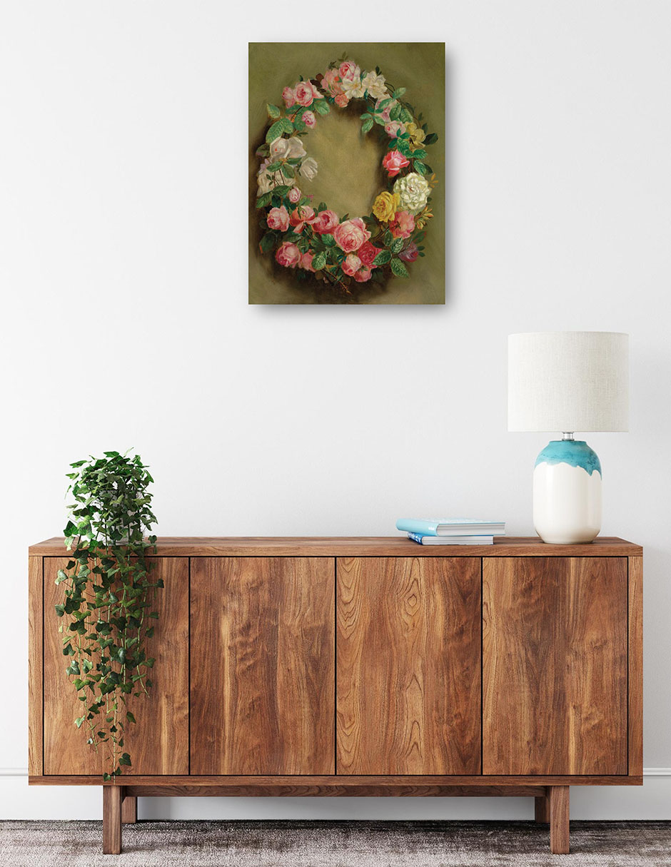 Foto 2 | Cuadro Decorativo - Couronne De Roses (hacia 1858)- Pierre-auguste Renoir  - Floral - 69x92 - Impresión En Lien