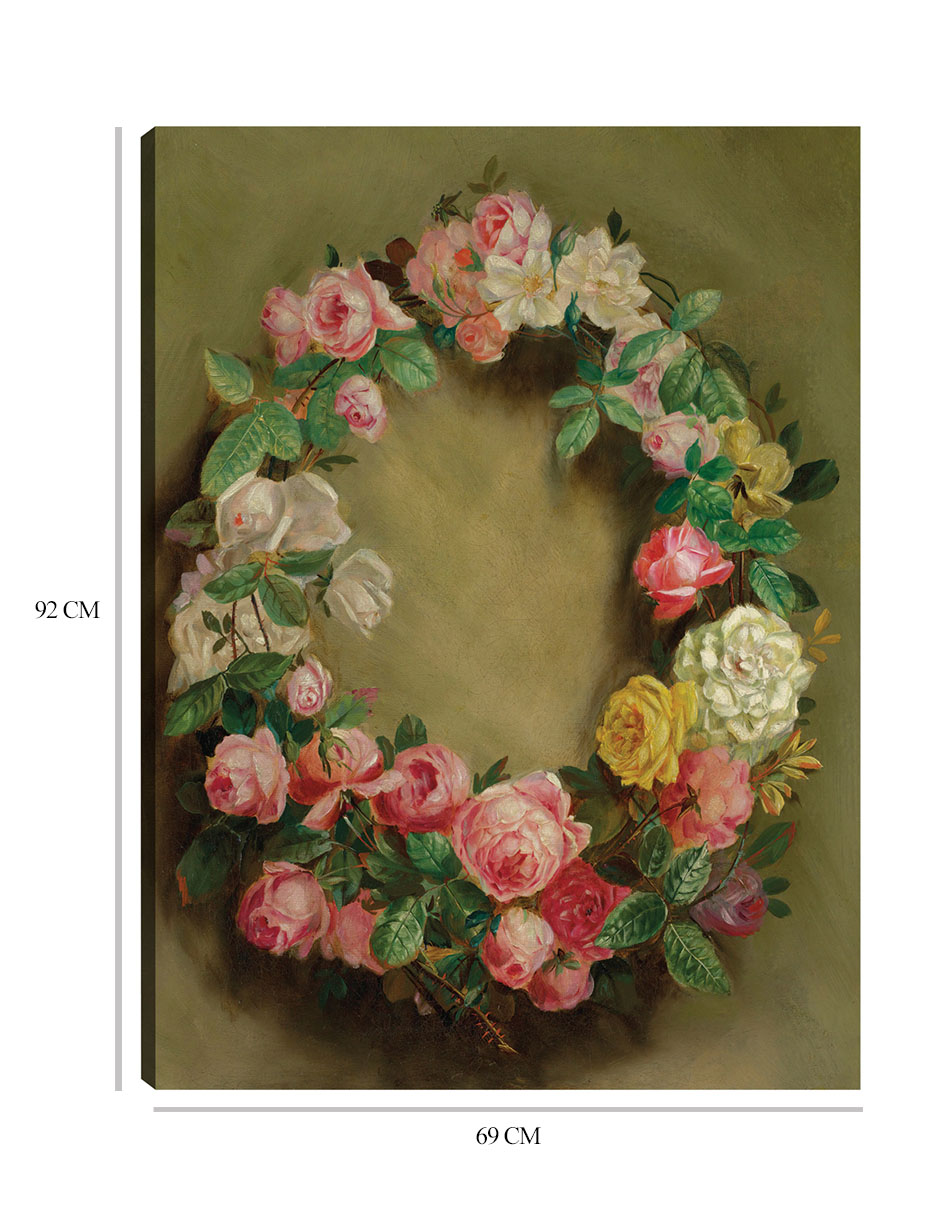Foto 7 pulgar | Cuadro Decorativo - Couronne De Roses (hacia 1858)- Pierre-auguste Renoir  - Floral - 69x92 - Impresión En Lien