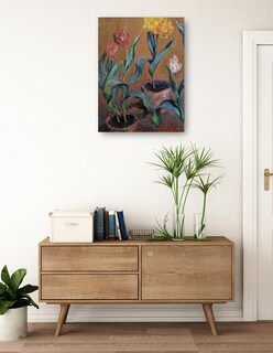 Foto 3 | Cuadro Decorativo - Tulipanes- Claude Monet - Floral - 28x36 - Impresión En Lienzo - Fine Art Tj