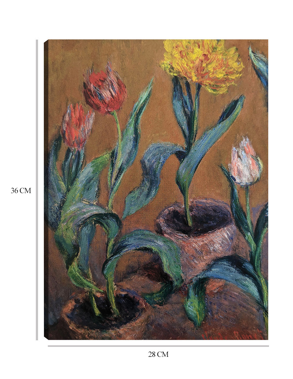 Foto 7 pulgar | Cuadro Decorativo - Tulipanes- Claude Monet - Floral - 28x36 - Impresión En Lienzo - Fine Art Tj