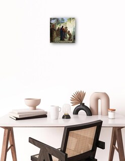 Foto 2 | Cuadro Decorativo - Cristo Sanando Al Ciego- Carl Bloch - Religión - 51x51 - Impresión En Lienzo - Fine Art Tj
