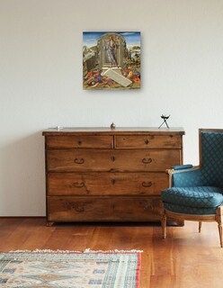 Foto 3 | Cuadro Decorativo - La Resurrección- Benvenuto Di Giovanni - Religión - 51x51 - Impresión En Lienzo - Fine Art Tj