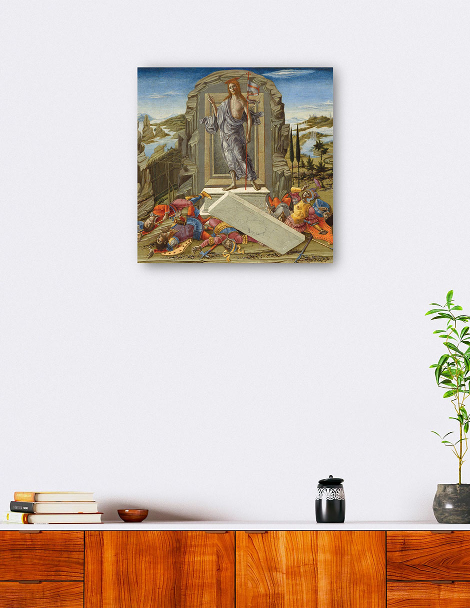 Foto 6 pulgar | Cuadro Decorativo - La Resurrección- Benvenuto Di Giovanni - Religión - 51x51 - Impresión En Lienzo - Fine Art Tj
